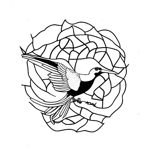 magpie tattoo design idea