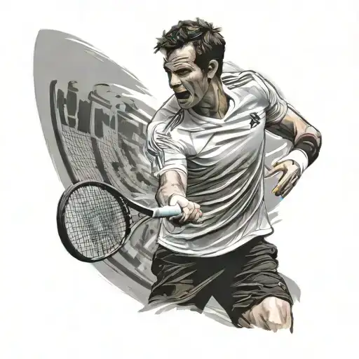 tennis player Andy Murray back piece tattoo design idea