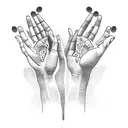 praying hands  tattoo design idea