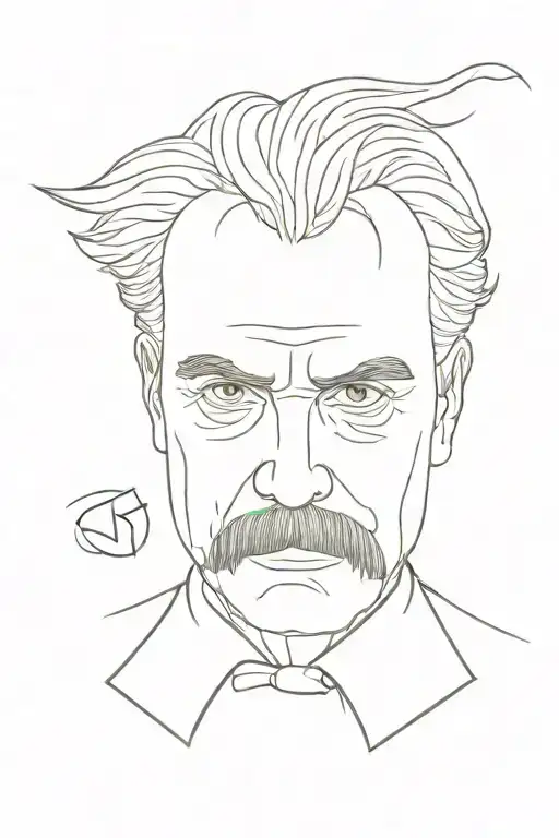 friedrich nietzsche nihilism tattoo design idea