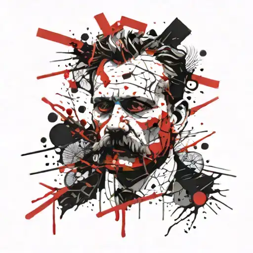 friedrich nietzsche nihilism tattoo design idea