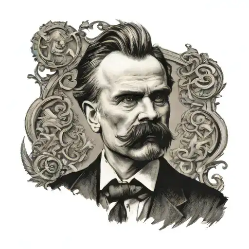 friedrich nietzsche nihilism tattoo design idea