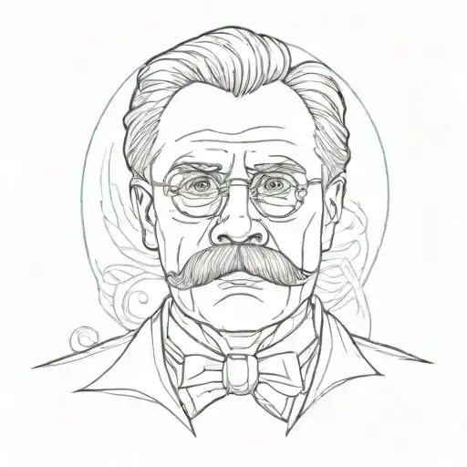 friedrich nietzsche nihilism tattoo design idea