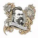 friedrich nietzsche nihilism tattoo design idea