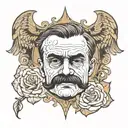 friedrich nietzsche nihilism tattoo design idea