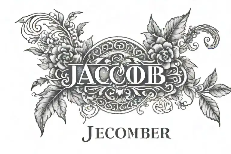 name Jacob December 9th 2023 tattoo design idea