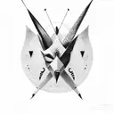 number 6 made from an arrow tattoo design idea