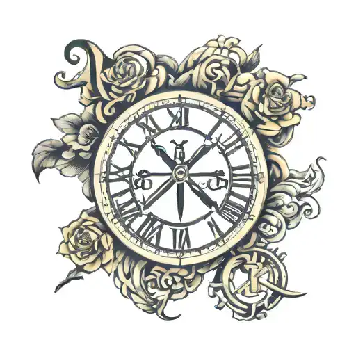 Roman numerals representing weight loss  tattoo design idea