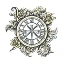 Roman numerals representing weight loss  tattoo design idea