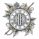 Roman numerals representing weight loss  tattoo design idea