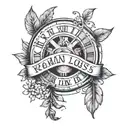 Roman numerals representing weight loss  tattoo design idea