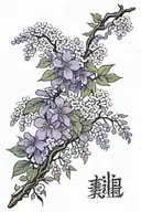 wisteria flower tattoo design idea