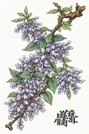 wisteria flower tattoo design idea
