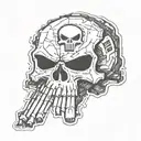 punisher skull tattoo design idea
