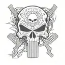 punisher skull tattoo design idea