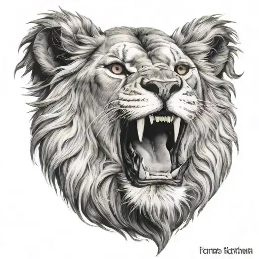 Hercules tattoo in lions mane tattoo design idea