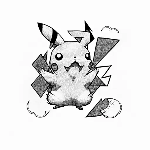 pikachu tattoo design idea