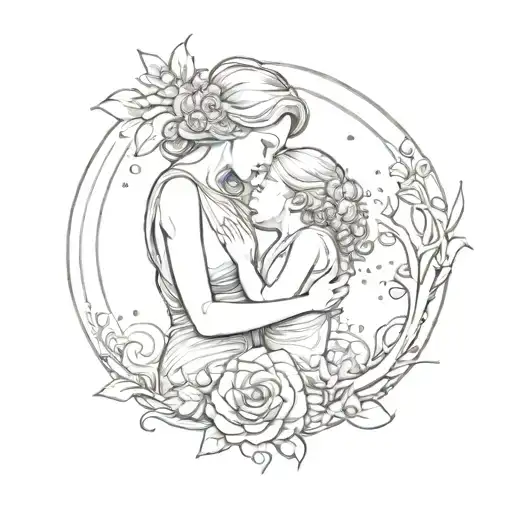 a symbol that represents a mothers love for her son tattoo design idea