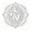 a symbol that represents a mothers love for her son tattoo design idea