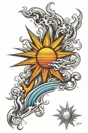 uruguay sun tattoo design idea