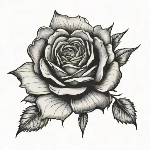 rose, marigold, aster flower tattoo design idea