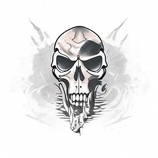 A reaper rapping with intense emotions tattoo design idea