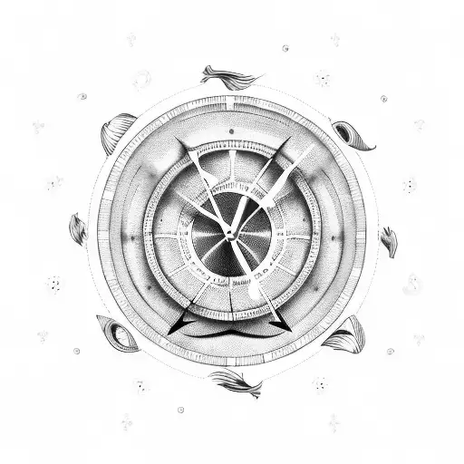 Triathlon-themed clock with an infinity symbol incorporated tattoo design idea