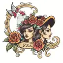 ZIA and ZOE tattoo design idea