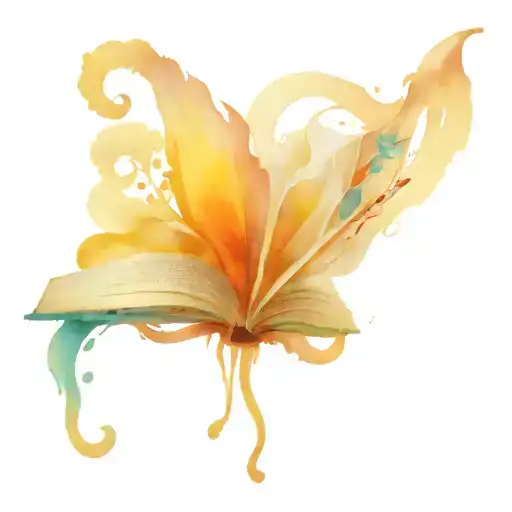 book, music, fine art painting tattoo design idea