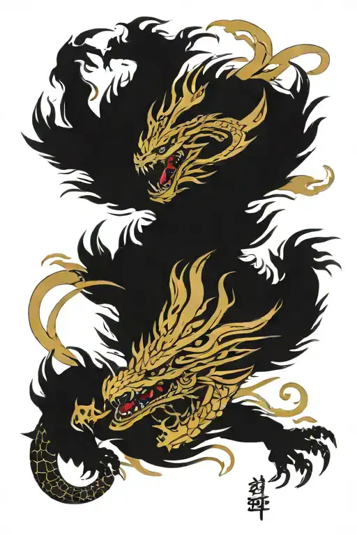 Skyrim dragon tattoo design idea