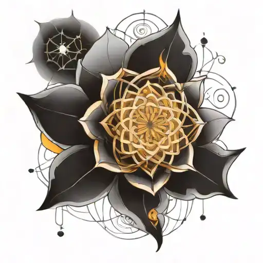 Well, create a unique original tattoo that includes the 7 chakras with sacred geometry and the lotus flower. tattoo design idea