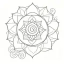 You can create a unique original tattoo which includes the 7 chakras, sacred geometry and the lotus flower tattoo design idea