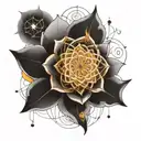 Well, create a unique original tattoo that includes the 7 chakras with sacred geometry and the lotus flower. tattoo design idea