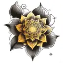 Well, create a unique original tattoo that includes the 7 chakras with sacred geometry and the lotus flower. tattoo design idea