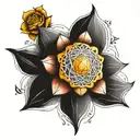 Well, create a unique original tattoo that includes the 7 chakras with sacred geometry and the lotus flower. tattoo design idea