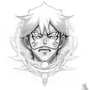 Cursed sasuke  tattoo design idea