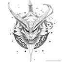 Cursed sasuke  tattoo design idea