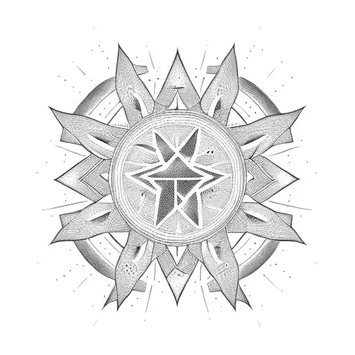 bright morning star symbol  tattoo design idea
