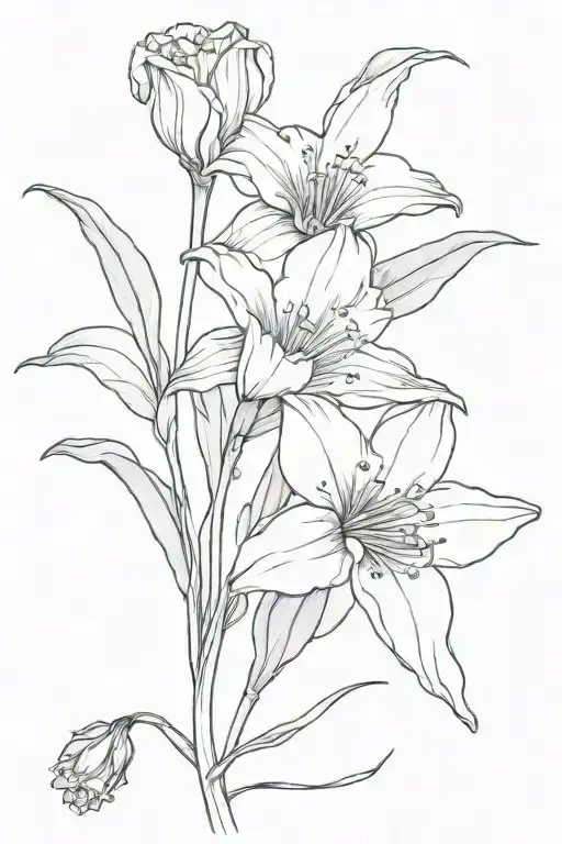   1 daffodil  3 daisie 1 morning glory some tiny olive branches tiny snakes and a tiny workmen empowerment symbol  tattoo design idea