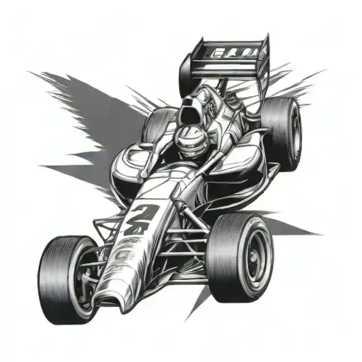 f1 car tattoo design idea