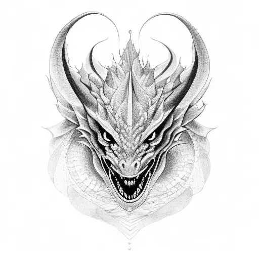 eyes dragon tattoo design idea