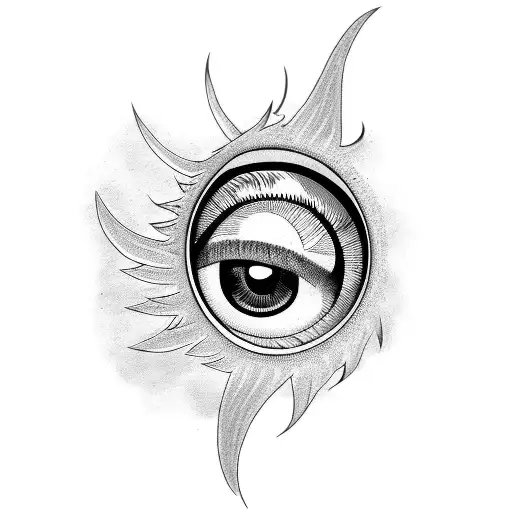 eye dragon tattoo design idea