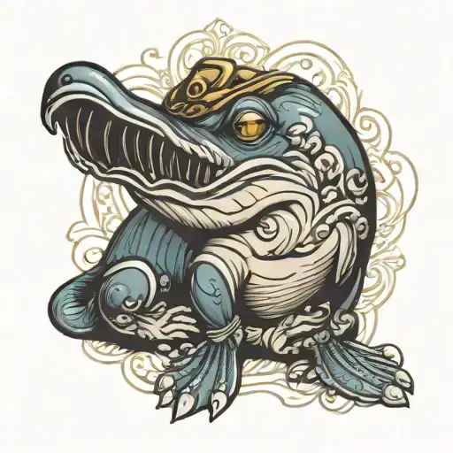 platypus tattoo design idea