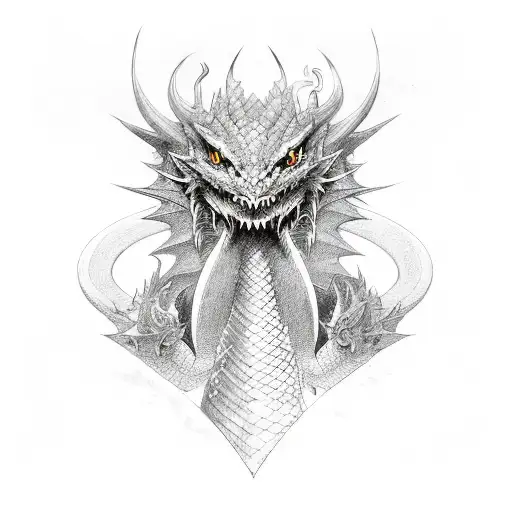 Dragon sword  tattoo design idea