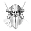 greek warrior that never gives up tattoo design idea