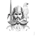 greek warrior that never gives up tattoo design idea