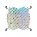 Dragon scales transforming into water ripples tattoo design idea