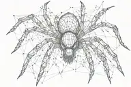 spider cyber sigilism tattoo design idea
