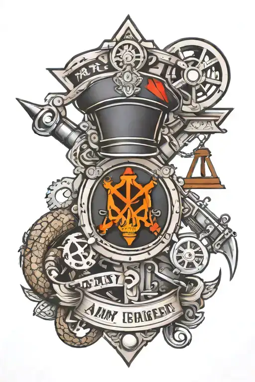 army engineer tattoo design idea