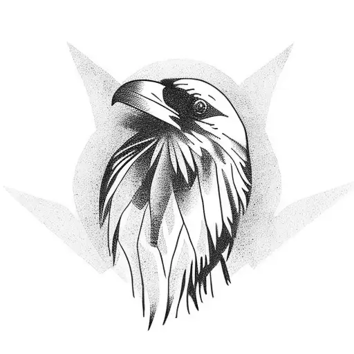 Raven tattoo design idea